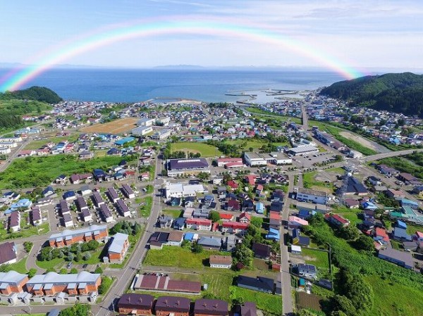 5福島上空-2虹（工房・平野松寿撮影）